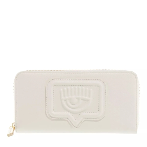 Chiara Ferragni Range A - Eyelike Bags, Sketch 08 Wallet Pastel Parchment Portemonnaie mit Zip-Around-Reißverschluss