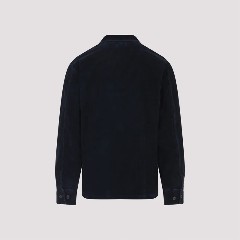 CP Company Hemd Textured Corduroy Overshirt With Pointed Collar Black(Image 2)