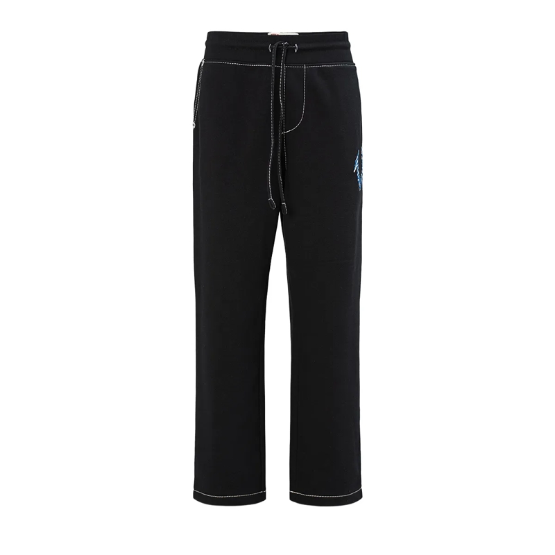 True Religion Hose Sweatpant Baggy Big T schwarz