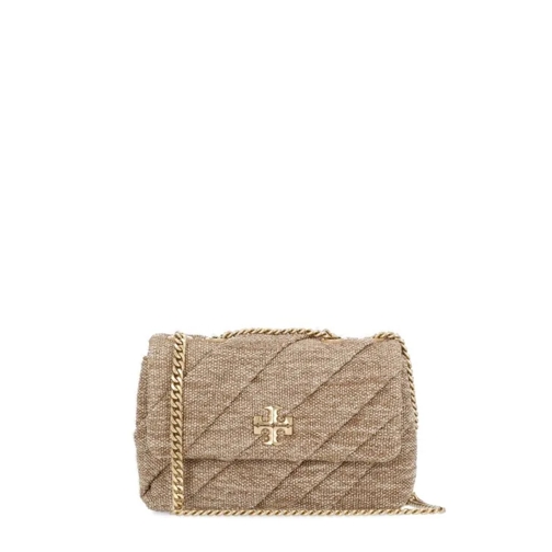 Tory Burch Kira Draped Raffia Bag Brown Schultertasche