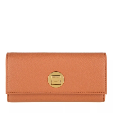 Coccinelle Liya Wallet Grainy Leather Chestnut Flap Wallet