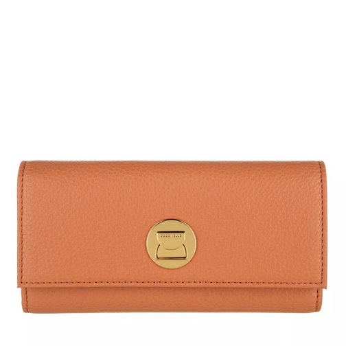 Coccinelle Liya Wallet Grainy Leather  Chestnut Flap Wallet