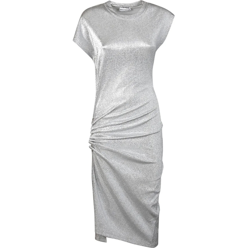 Paco Rabanne Robes midi Short Sleeve Midi Dress Metallic silber