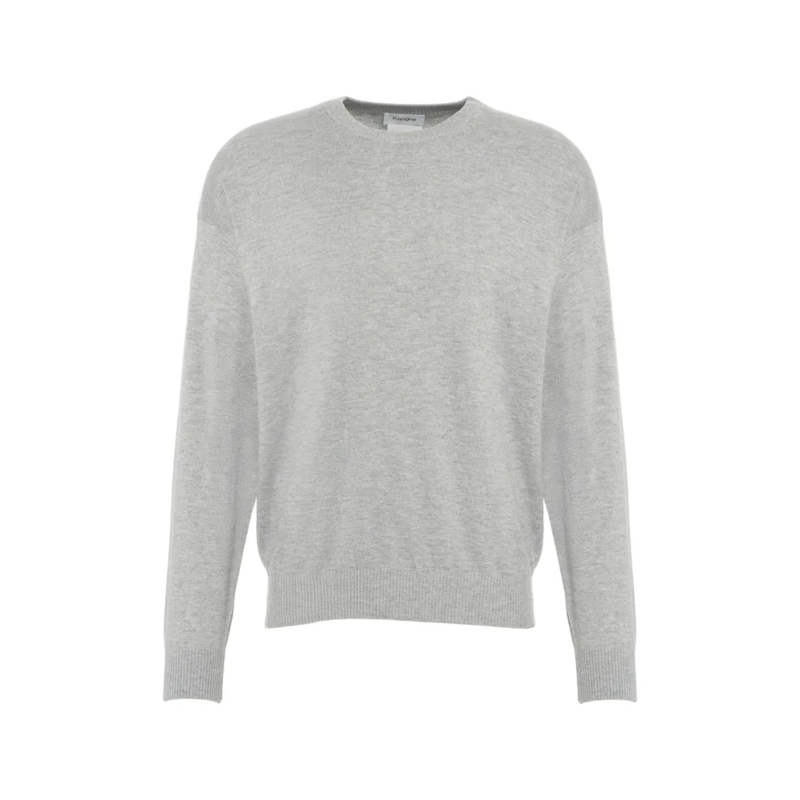 Kangra Pullover Fine Wool Blend Sweater With Classic Round Necklin White