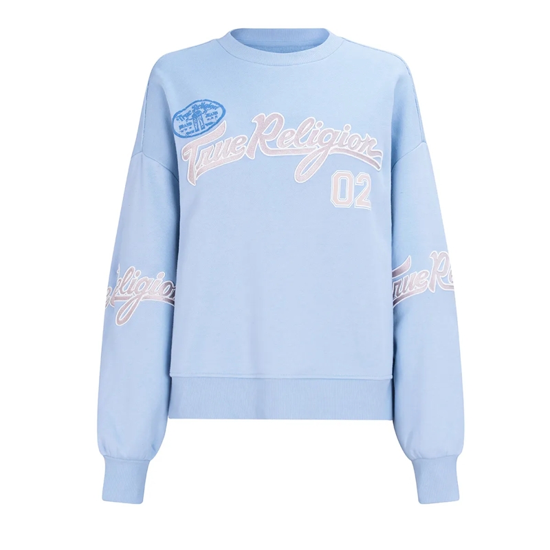 True Religion  Sweatshirt EMBROIDERY hell-blau