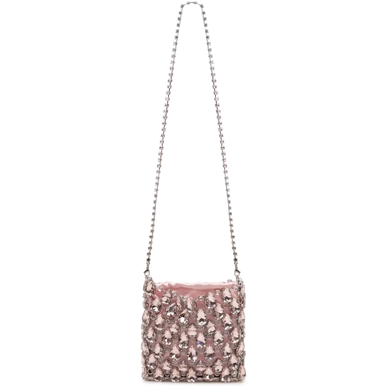 Self Portrait Schultertasche Borsa Mini con Catena e Cristalli rose(Image 3)