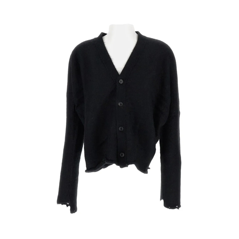 Junya Watanabe Vest Wool Knit Blend Cardigan Black