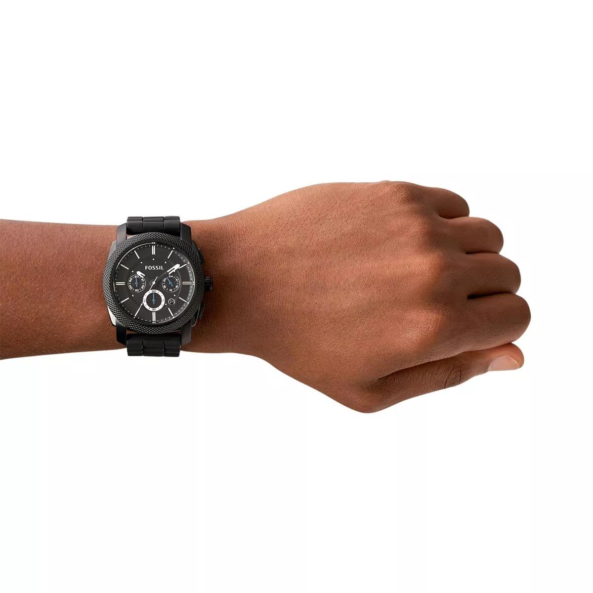 Fossil watch black on sale chronograph