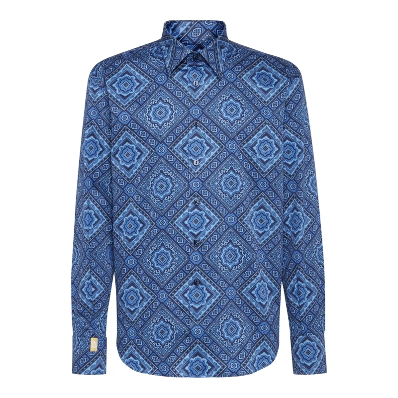 BILLIONAIRE Hemd Hemd Paisley dunkel-blau