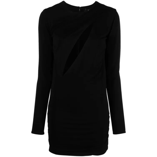 Versace Black Slashed Mini Dress Black 