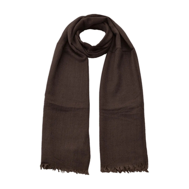 Altea Écharpe légère Schal aus Wolle, Seide & Kaschmir Dunkelbraun