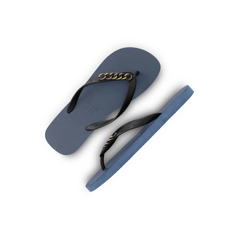 UZURII Flip Flops Zehentrenner Gold Small marineblau(Image 4)