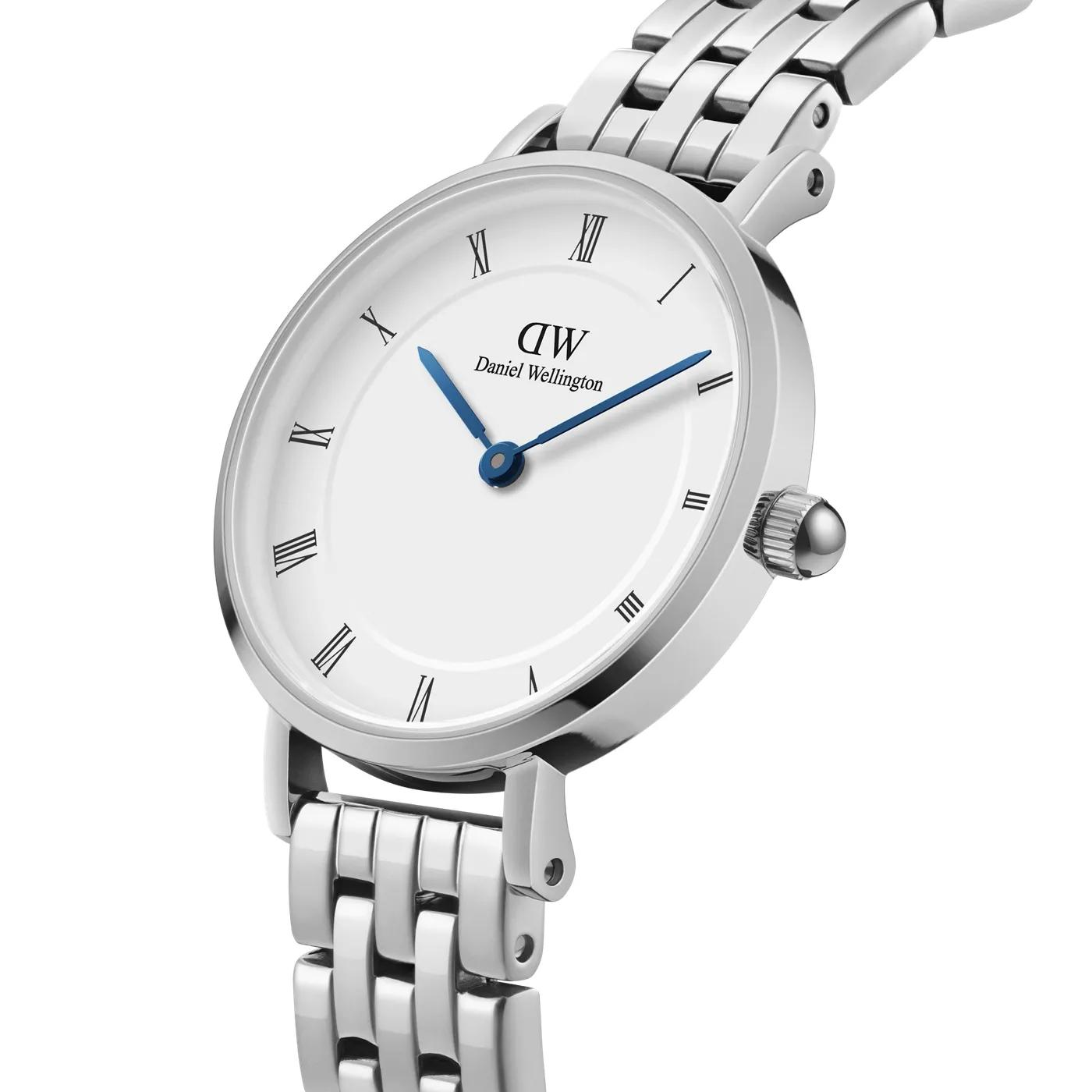 Thumbnail - Daniel Wellington Uhr - Watch DW PETITE Roman Numerals 28 5-LINK S White - Gr. unisize - in Silber - für Damen