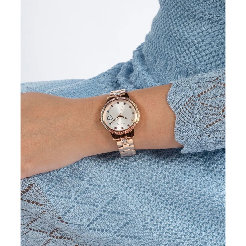 Guess Quarzuhr Tages-/Datumsuhr Gd Three Of Hearts rosa(Image 5)