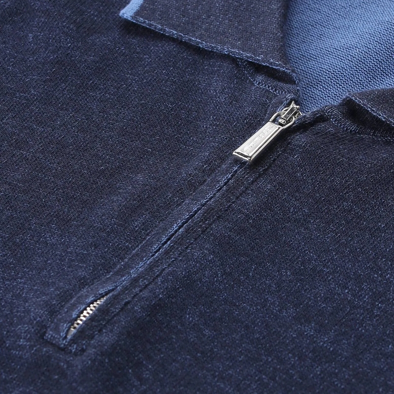 Moorer Poloshirt Poloshirt aus Baumwolle blau(Image 4)