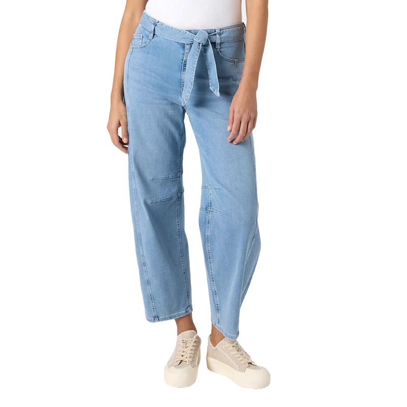 Future People Tapered-Jeans Damen Jeans 03:01 BARREL LEG BELT hell-blau(Image 2)