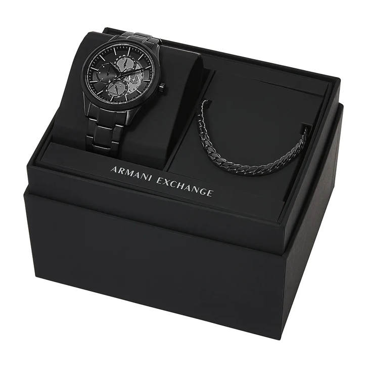 Armani Exchange Armani Exchange Herrenuhr Set AX7160SET Schwarz Montre numerique