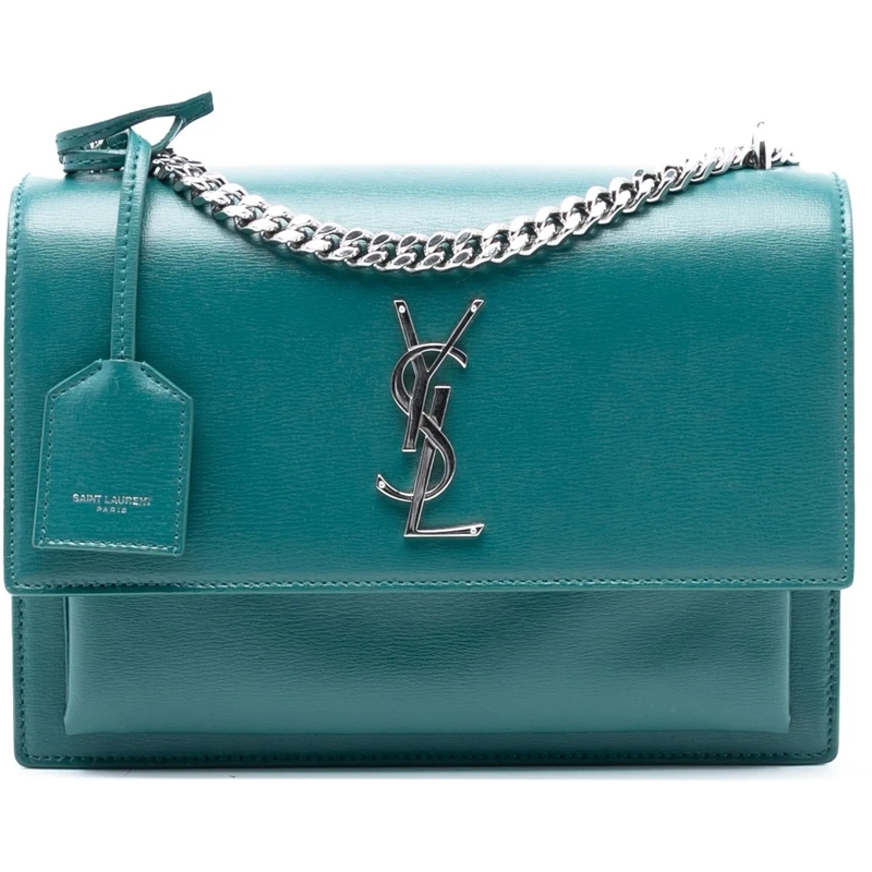 Saint Laurent Sac à bandoulière Medium Leather Monogram Sunset Crossbody blau