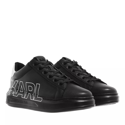 Karl Lagerfeld KAPRI Karl Outline Logo Black Lthr w/Silver Low-Top Sneaker