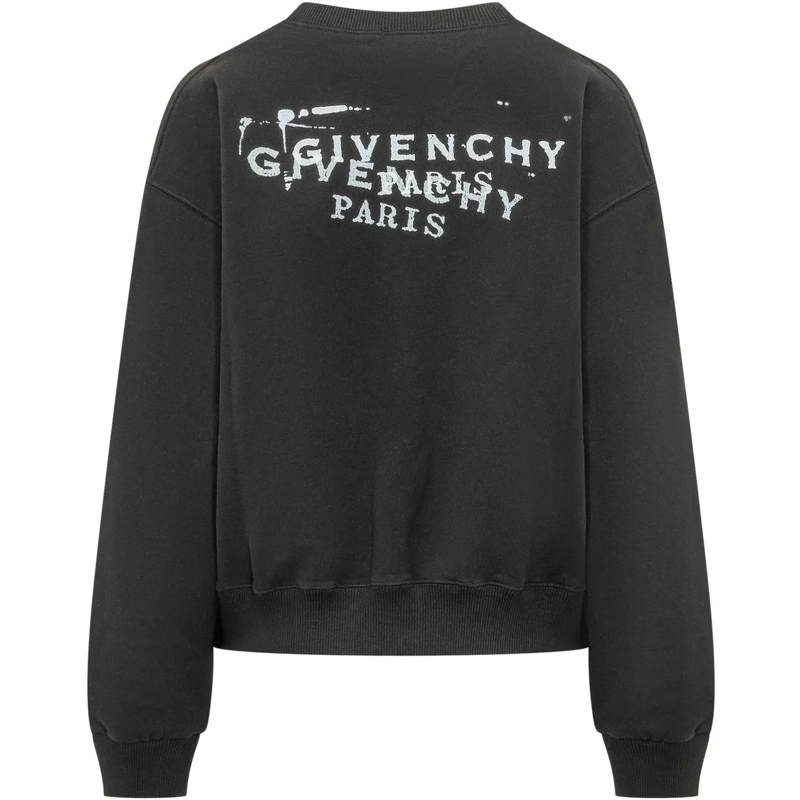 Givenchy  Felpa Girocollo Con Stampa Grafica dunkelgrau(Image 2)