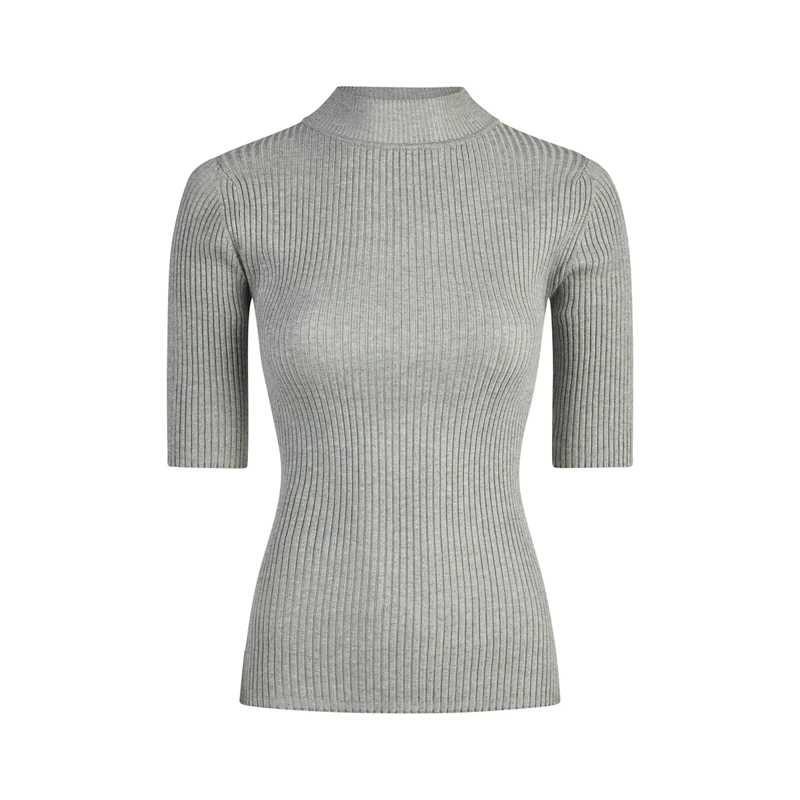 Marc Aurel  Pullover- mit silbernem Glanzgarn- Turtleneck- grau