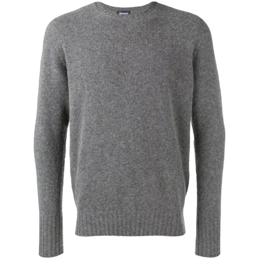 Drumohr Grey Lamb Wool Classic Jumper Grey 