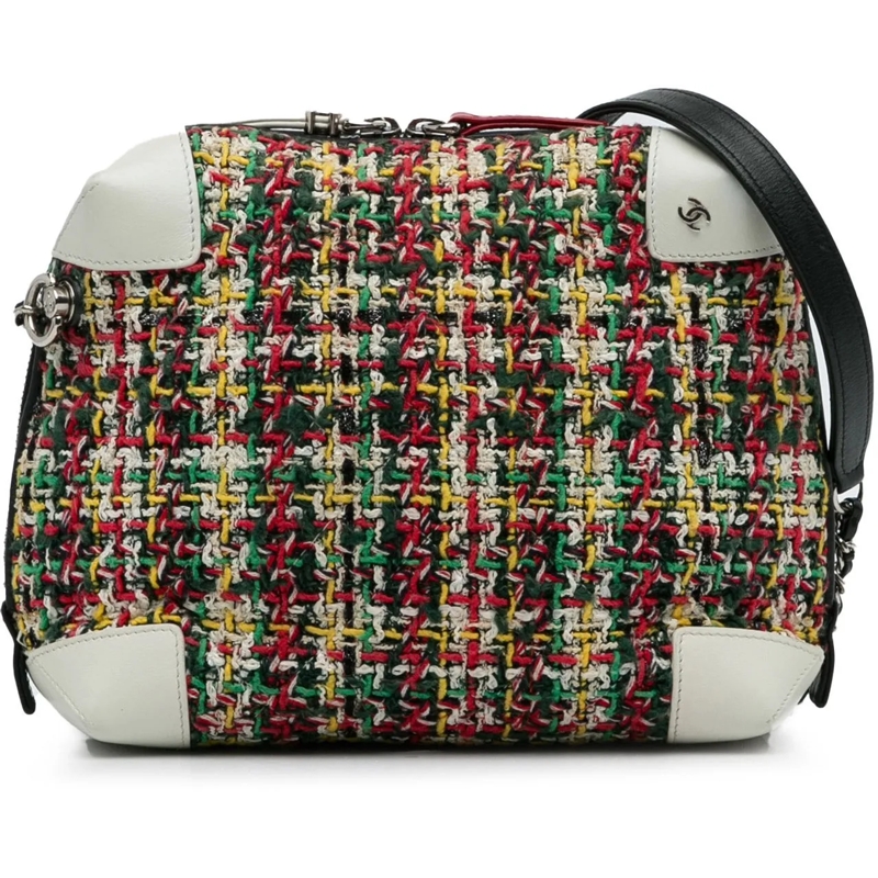 Chanel Schultertasche Tweed Street Allure Camera Bag rot