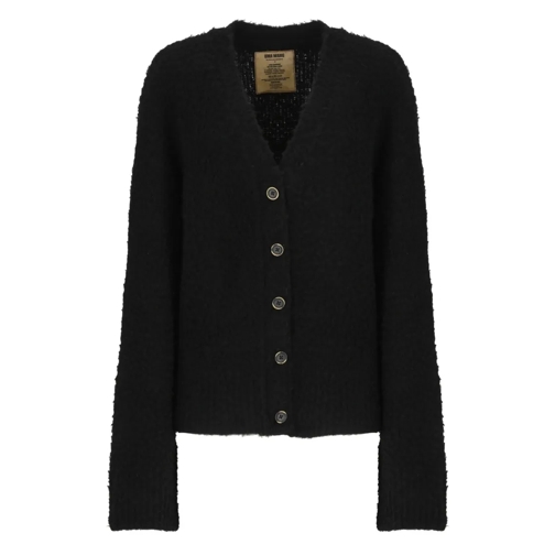 Uma Wang Vest Wool Cardigan Black