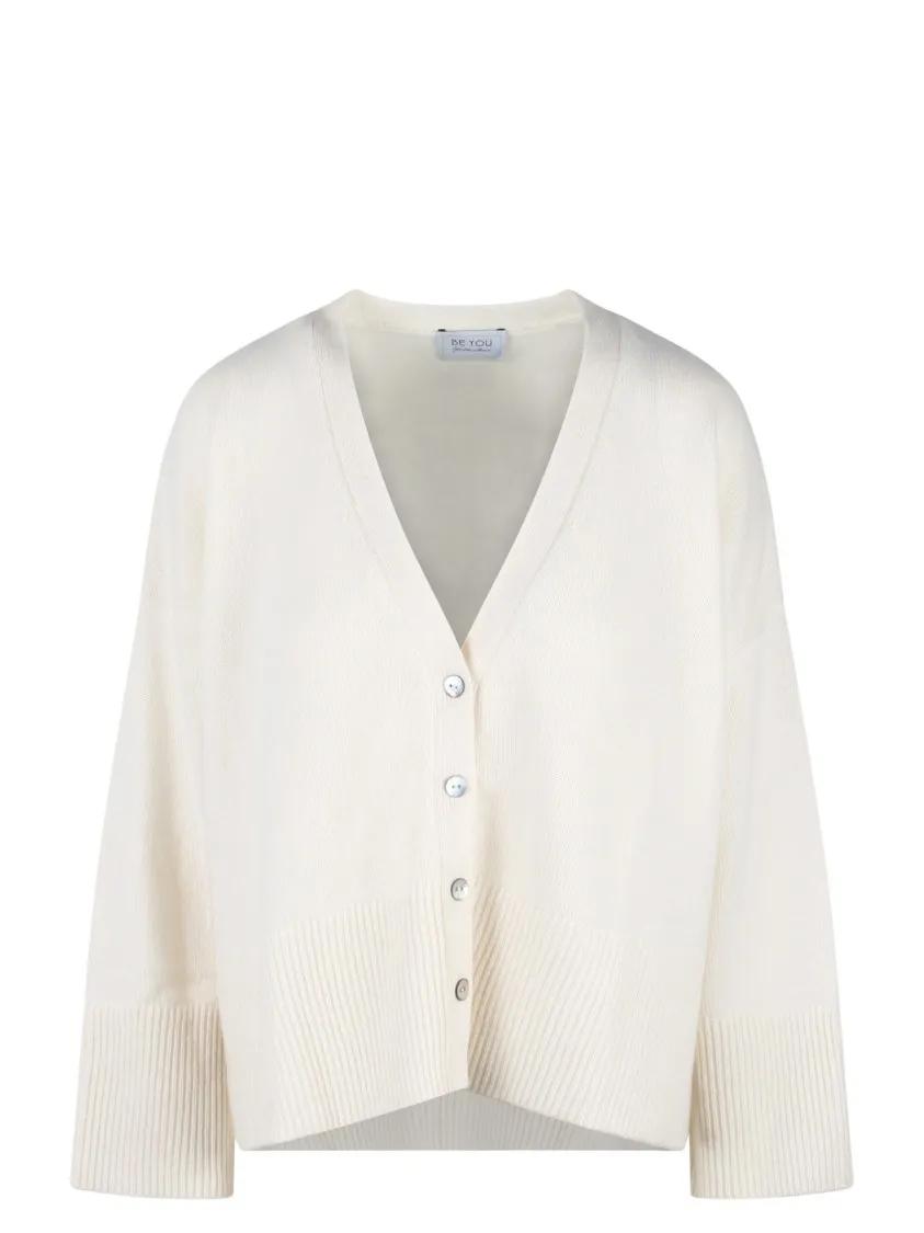 Be You - V-Neck Cardigan - Größe L - weiß