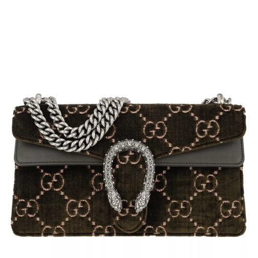 Gucci Dionysus GG Velvet Small Shoulder Bag Olive Crossbody Bag