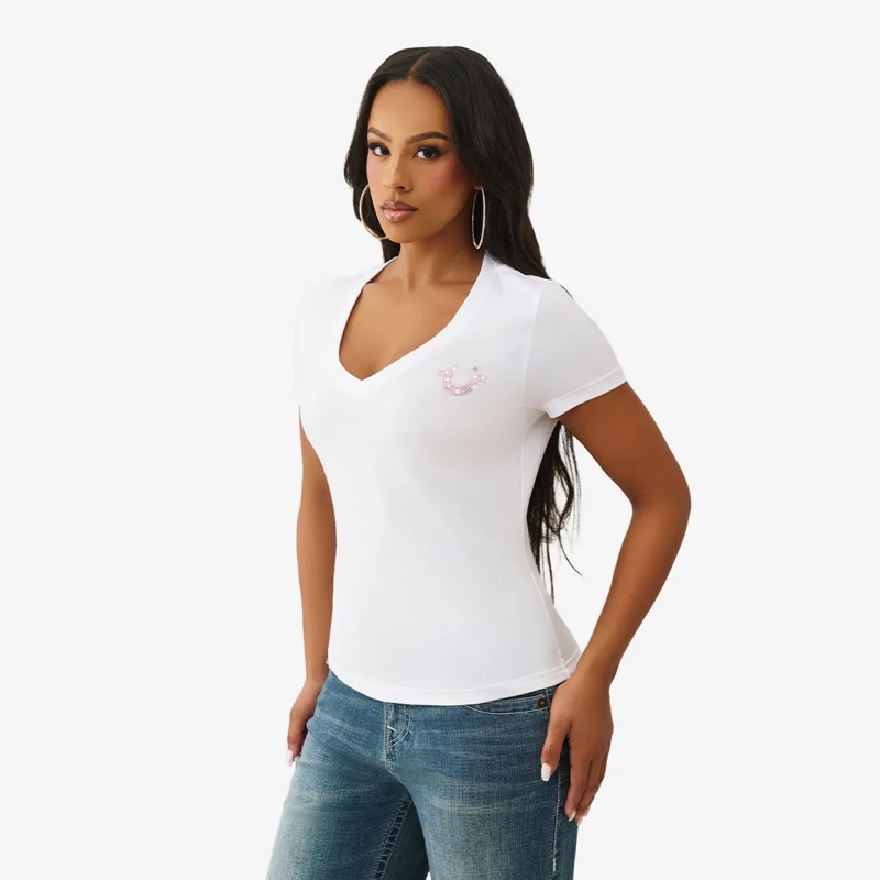 True Religion T-Shirt T-Shirt BUDDHA CRYSTAL weiss(Image 4)