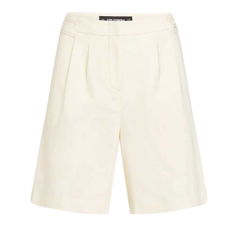 Karl Lagerfeld Shorts SHORTS AUS LEINEN-MISCHUNG weiss
