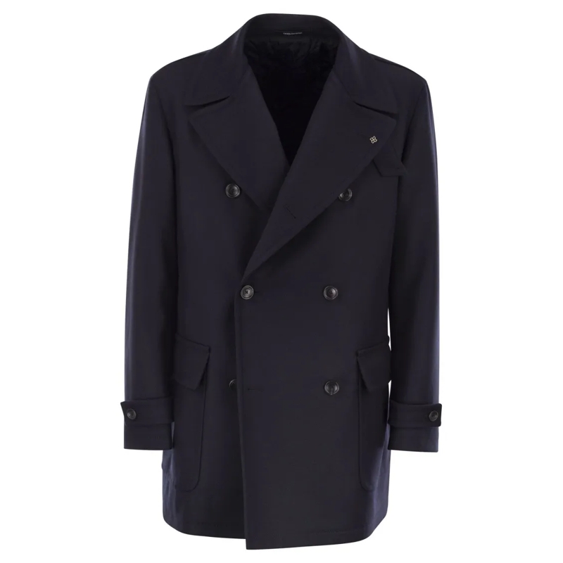 Tagliatore Bontjassen Lawrence - Double-Breasted Coat In Virgin Wool Black