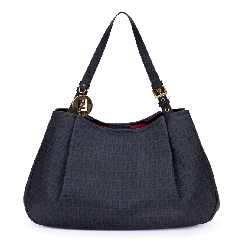 Fendi Crossbody Bag Zucchino Shopping Tote schwarz