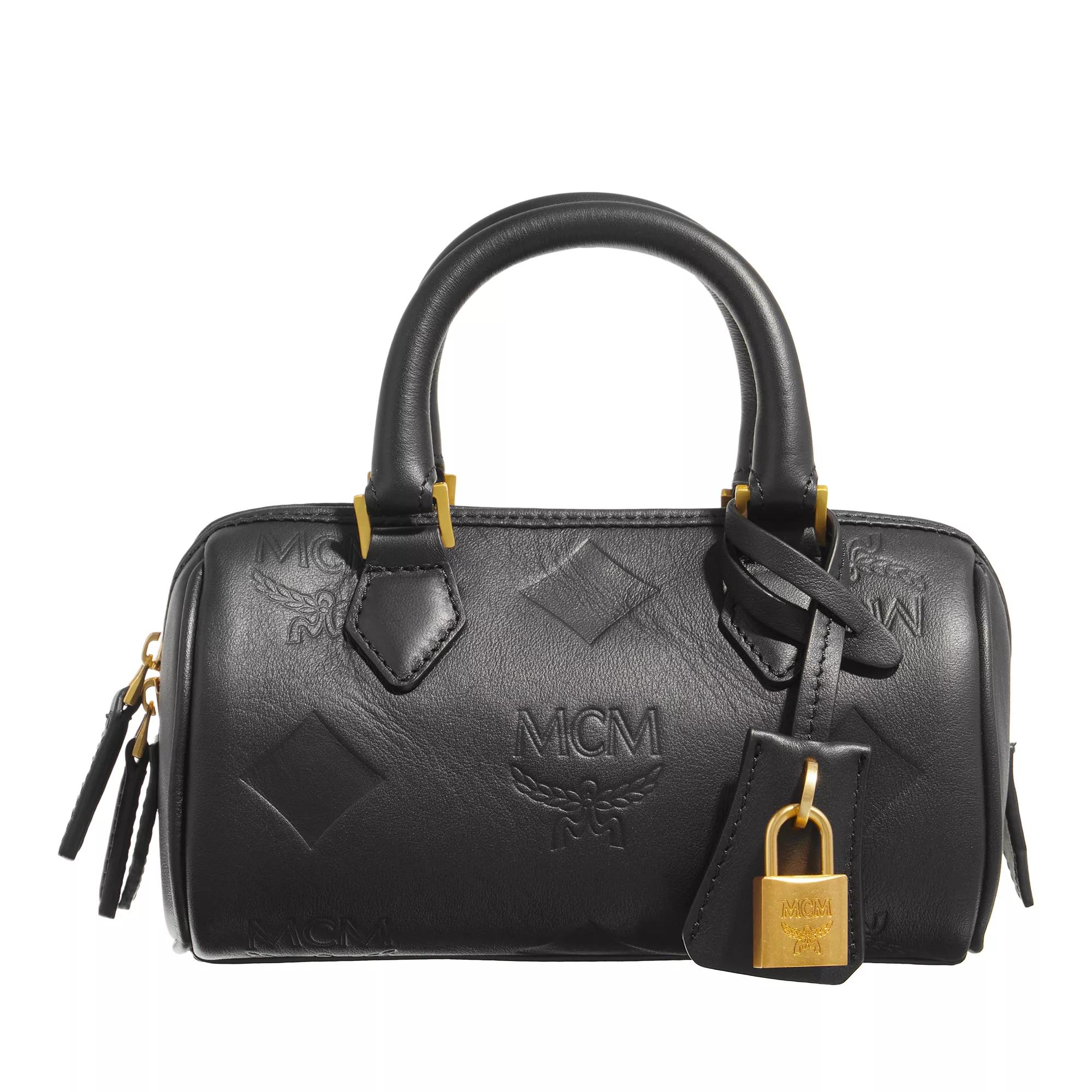 MCM Ella Eb Maxi Mn Lthr Boston Black Mini Bag