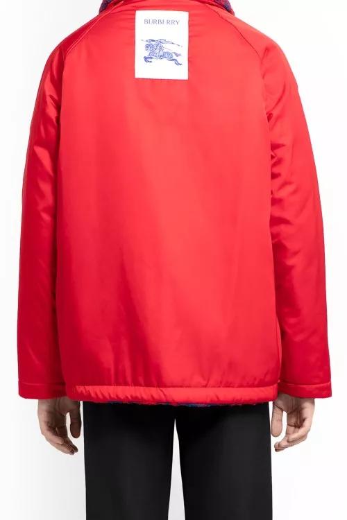Burberry rose-print fleece reversible jacket - Red