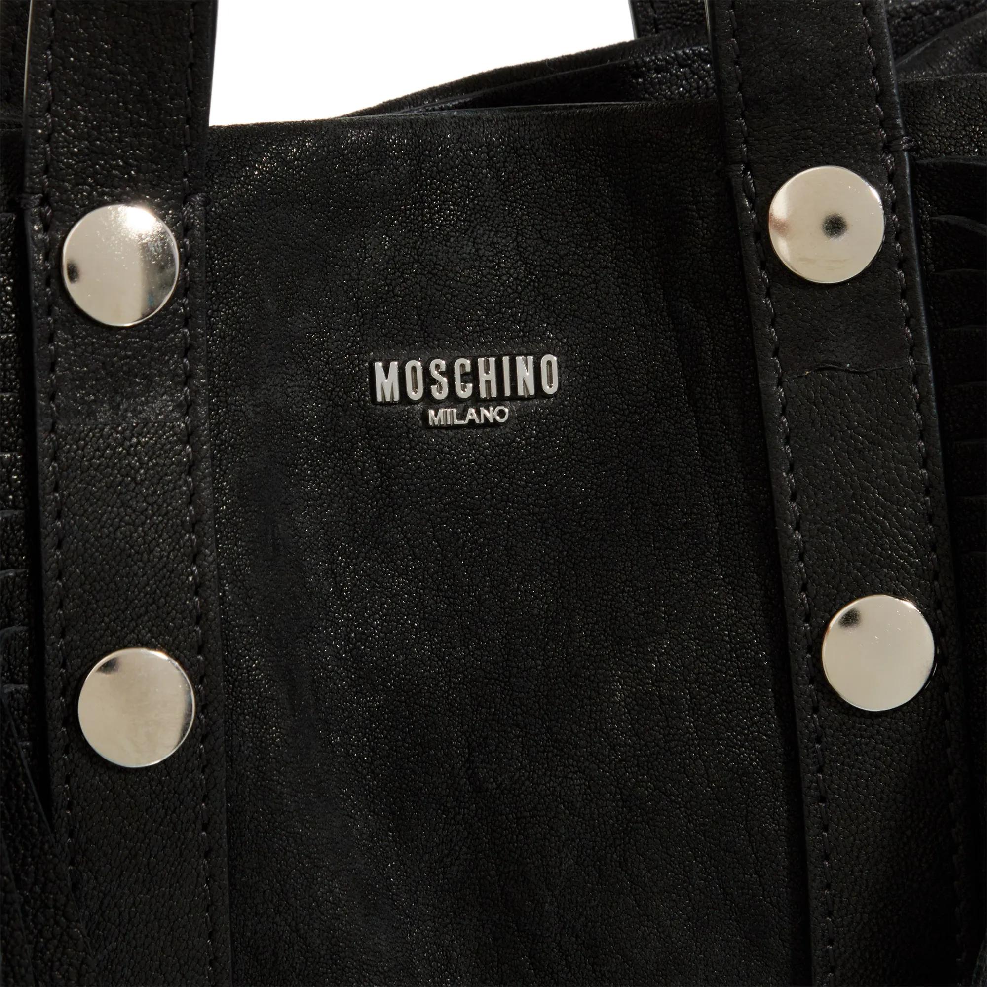 Moschino Shoppers & Totes Buttons Fringes in zwart