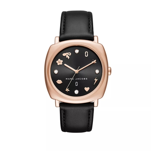 Marc Jacobs MJ1565 Ladies Mandy Watch Stainless Steel Rosegold/Black Orologio da abito