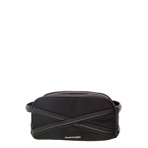 Alexander McQueen Black Beauty Case With Harness Detail In Fabric An Black Pochette