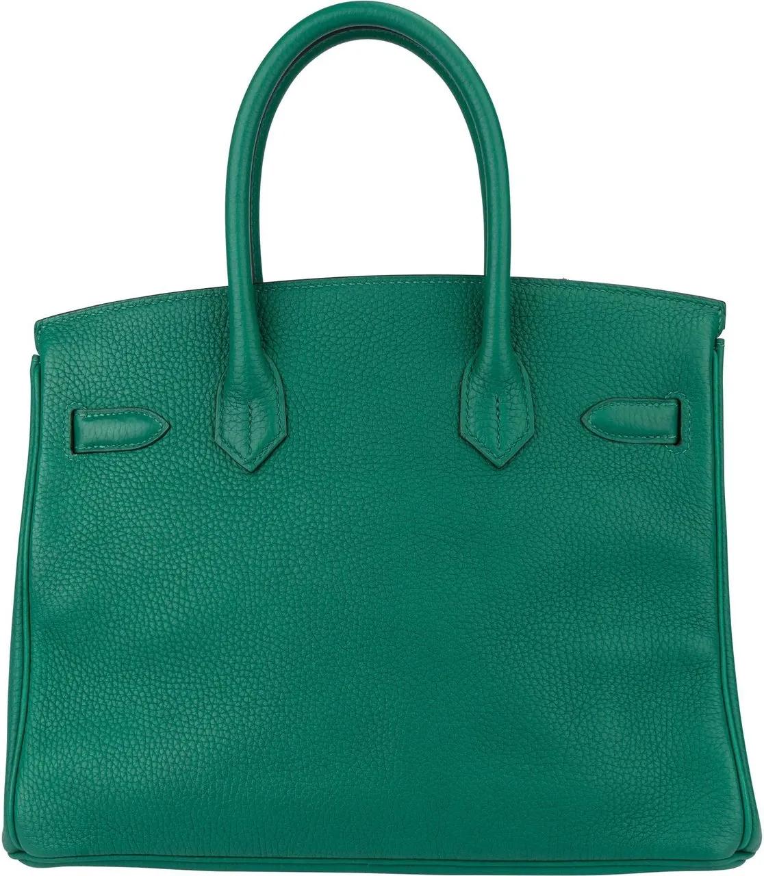 Thumbnail - Hermès Crossbody Bags - Hermes Vert Vertigo Verso Taurillon Clemence Leath - Gr. unisize - in Grün - für Damen