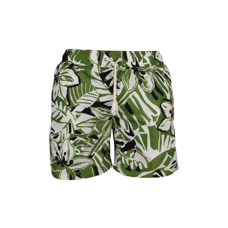 Palm Angels  Floral Print Nylon Swim Shorts Grey