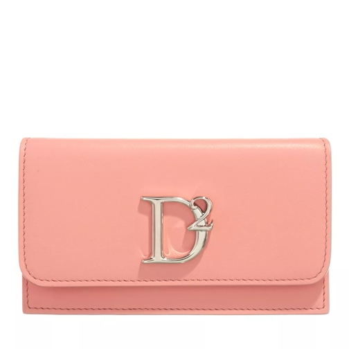 Dsquared2 D2 Statement Credit Card Holder Pink Coin Wallet
