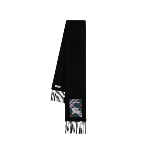 Burberry Écharpe légère Solid Label Scarf - Cashmere - Black Black