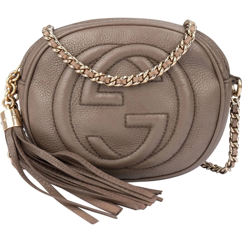 Gucci Schultertasche Gucci Leather GG Soho Crossbody Bag mehrfarbig