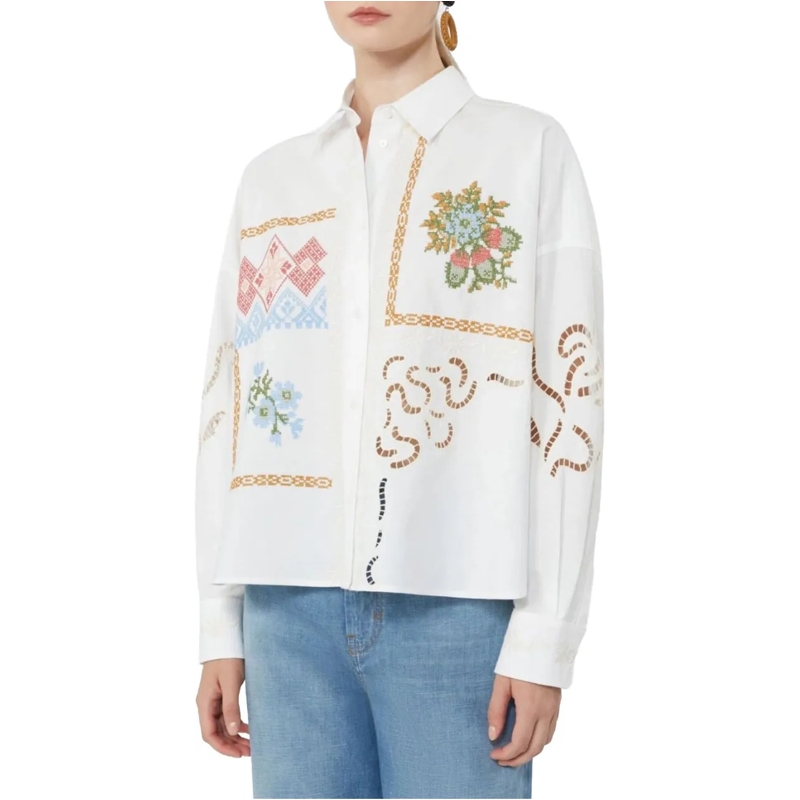 Max Mara Bluse Max Mara Weekend Wkdfonte Blouses Wit 261511102260 weiß(Image 3)
