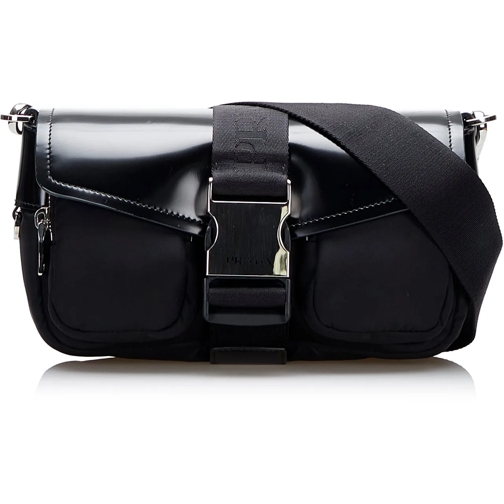 Prada Sac à bandoulière 2022 Re-Nylon & Spazzolato Pocket Crossbody schwarz