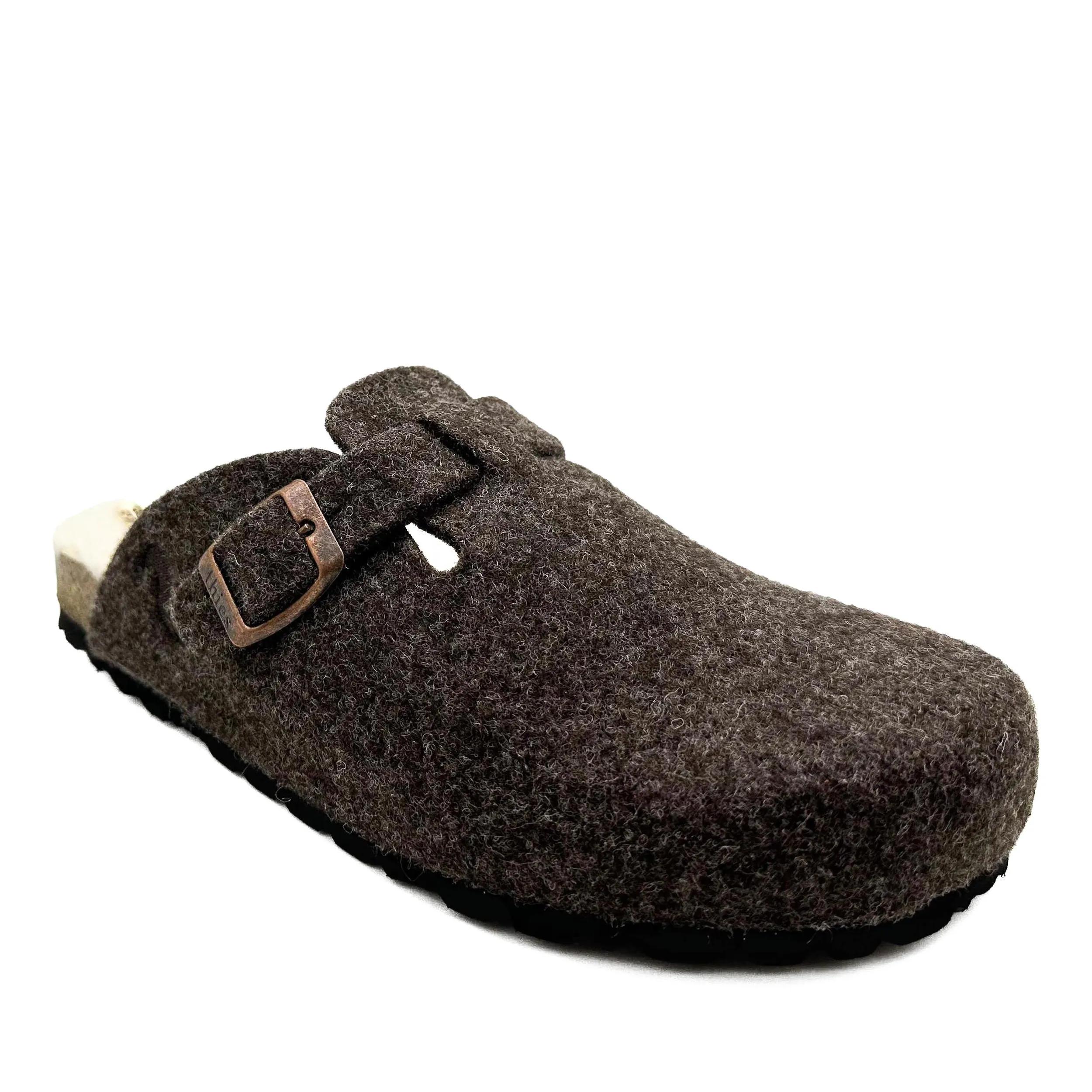 thies Sneakers - thies 1856 ® Recycled Wool Clog marron (W/M/X) - Gr. 48 - in Braun - für Damen