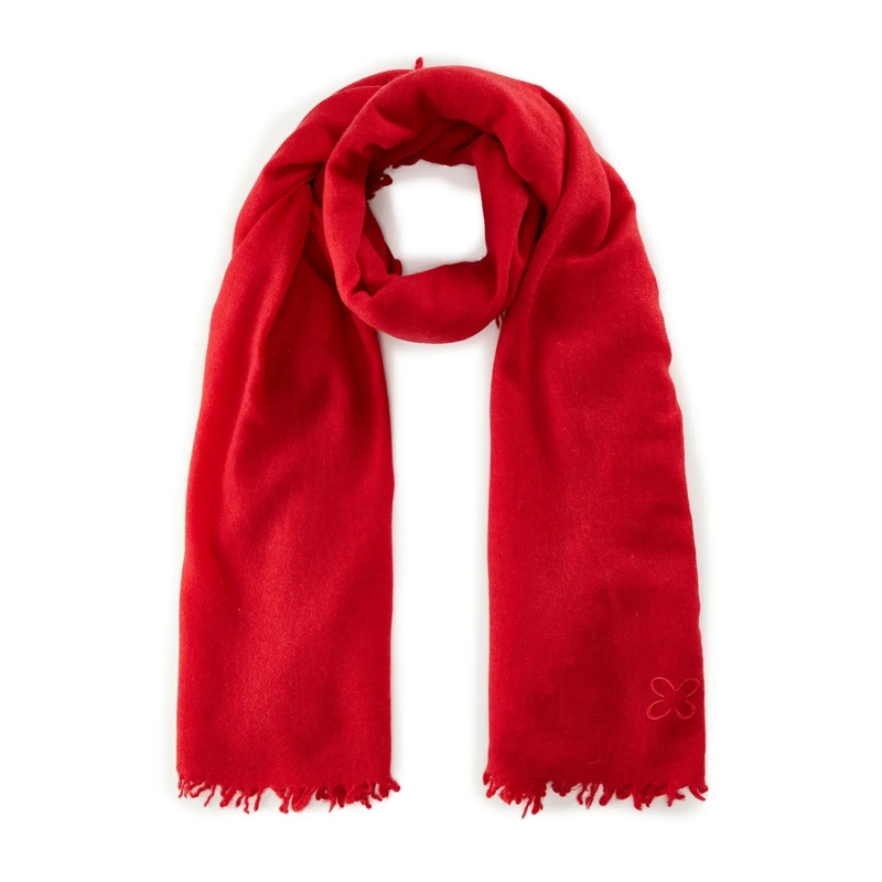 Codello Écharpe légère Schal aus Kaschmir-Mix Rot