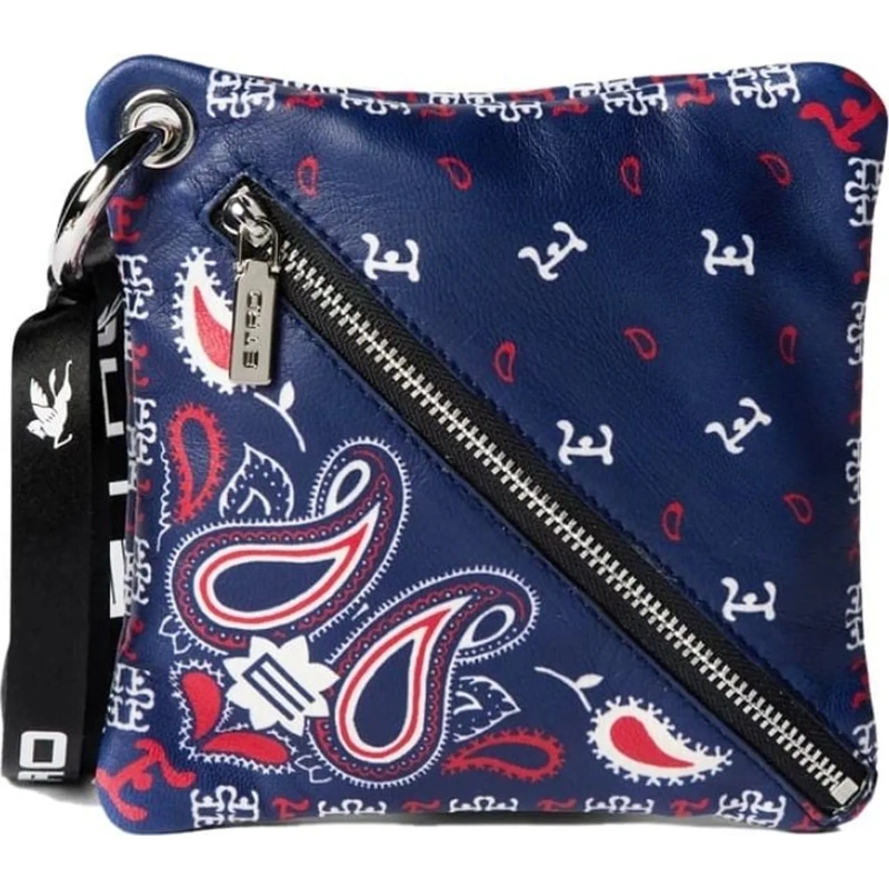 Etro Crossbody Bag Paisley Print Logo Pouch Bag blau