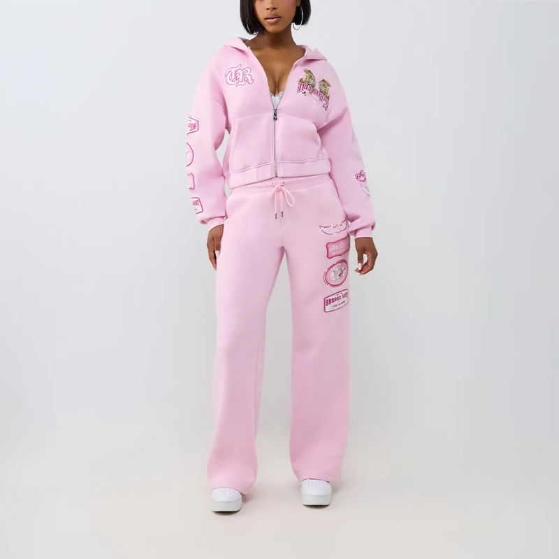 True Religion Jogginghose - Jogginghose- Gerades Bein- Mittlere Bundhöhe- rosa(Image 2)